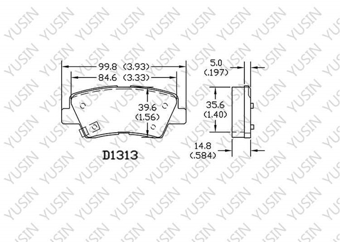 D1544 Rear Brake Pad